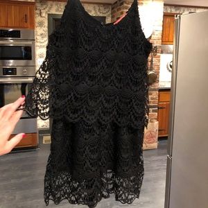 Coachella Black Lace Romper - Lulumari - Size M